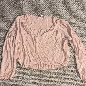 Blush Wrap Blouse